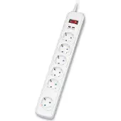 Roline 19.07.1606 parasurtenseur Blanc 6 prise(s) AC 230 V 2 m
