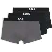 BOSS pour homme. 50549832 Lot de 3 caleçons avec logos gris, noir (XXL), Homewear, Coton