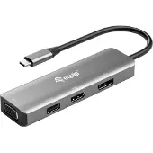 Equip 133485 adaptateur graphique USB 3840 x 2160 pixels Noir, Argent