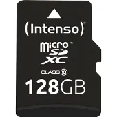 Intenso Carte mémoire Micro SDXC 128 Go Classe 10, noire Noir, taille unique