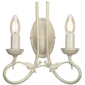 Elstead Lighting Applique murale avec bougeoir Olivia, ivoire et patine dorée, 2xE14x60W, métal, dimensions : 27,5 x 25 x 12,5 cm, IP20, Elstead