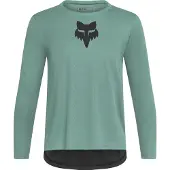 FOX Racing Unisexe, Maillot de cyclisme, Yth Ranger LS Jersey Head (140, 146, 152, 158), Turquoise, Vert, 152, 158, 146, 140