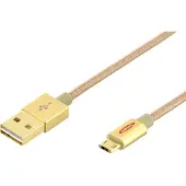 Ednet Câble de charge/données USB 2.0, nylon, coloré (1 m, USB 2.0)