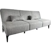 Dmora Aza - Canapé-lit 3 places, 190x70 cm gris, inclinable