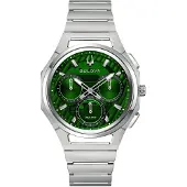 Bulova Montre pour homme 96A338 Chronographe Curv en acier/vert