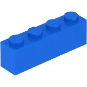 LEGO 250 pièces 3010 Brick 1x4 Part Basic Bricks 250 Blue