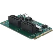 DeLOCK Convertisseur Mini PCIe vers 2 x SATA avec RAID