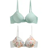 Next Soutien-gorge menthe / vert foncé / orange clair / blanc
