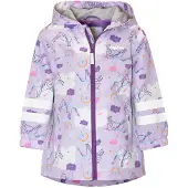 Playshoes Veste outdoor 'EINHORN' azur / violet / lavande / blanc