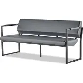 Xl Moebel Gmbh Sofagarnitur Schwarz Modern Ledersofa Sofa-Set 3-Sitzer Sessel Edelstahl