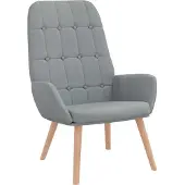 Syfax Fauteuil relax en tissu gris clair