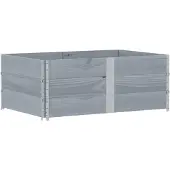 vidaXL Jardinière Gris 150x100 cm Pin massif
