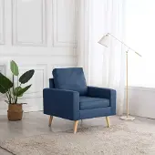 Prolenta Maison Exclusive - Fauteuil bleu tissu