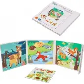 Adam Toys Livre puzzle magnétique, animaux de la forêt