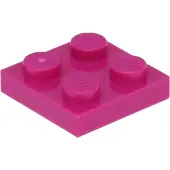 LEGO 2x2 plaques 3022 - 100 pièces magenta