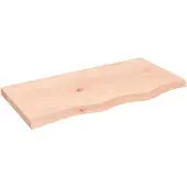 Syfax Comptoir de salle de bain 80x40x(2-4) cm bois massif non traité