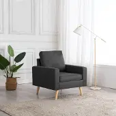 Prolenta Maison Exclusive - Fauteuil gris foncé en tissu