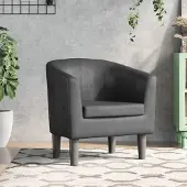 Prolenta Maison Exclusive - Fauteuil club en similicuir gris