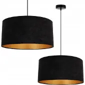 Light11 HOME Suspension Lustre Velours doré Abat-jour