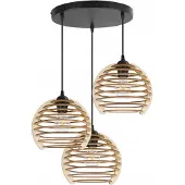 Light11 HOME Suspension, lustre, bois, abat-jour LED