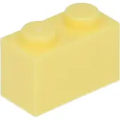 LEGO 100 pièces 3004 Brick 1x2 Part Basic bricks 100 Light Yellow