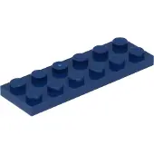 LEGO 2x6 plaque 3795 - 100 pièces bleu foncé