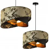 Light11 HOME Suspension, lustre, abat-jour, motif doré