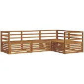 vidaXL Ensemble de canapés d'extérieur 4 pièces en bois massif d'acacia naturel