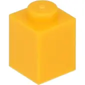 LEGO : 100x Stein 1x1 dans 'Bright Light Orange' (en anglais)