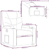 vidaXL Fauteuil relax Crème Similicuir