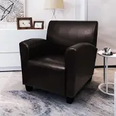 Prolenta Maison Exclusive - Fauteuil en similicuir marron foncé