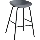 Meublorama Chaise de comptoir design gris. Collection SIRA
