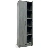 Meublorama Armoire 2 portes STAN – Chêne gris – H180 cm