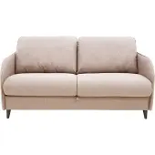 Best Mobilier Cosmos - canapé lit 3 places convertible express couchage quotidien 140 cm matelas 11 cm en tissu , Beige
