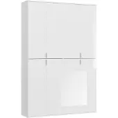 Meublorama Armoire 8 portes BODITE – Rangement spacieux en blanc laqué