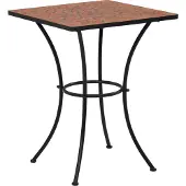Syfax Table de bistro mosaïque Terre cuite 60 cm Céramique