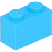 LEGO : 100x Stein 1x2 en 'Medium Azure' (bleu azur)