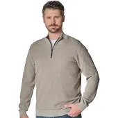 Casamoda Regular Fit Troyer beige, Unicolore