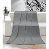 Brotex® Couverture micro simple 150x200cm gris