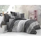 Brotex® Lin coton français 200x200,70x90 Sorento noir