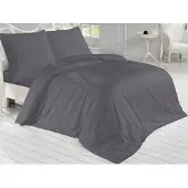 Brotex® Linge de lit français Satin 220x200, 70x90cm anthracite