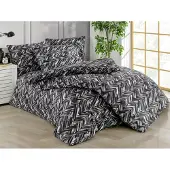 Brotex® Linge de lit français Satin 220x200, 70x90cm Adonis black