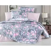Brotex® Linge de lit étendu crêpe 140x220, 70x90cm Sarah rose