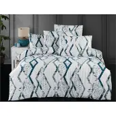 Brotex® Parure de lit en coton, dimensions 140x220 cm, taies d'oreiller 70x90 cm, motif Labyrinthe