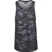 Urban Classics T-Shirt 'Camo Mesh' gris / gris foncé / noir