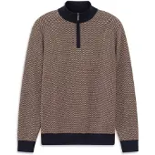 Bugatti Pull-over marine / orange / blanc