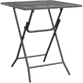 Syfax Table de jardin 60x60x72 cm Maille métallique Anthracite