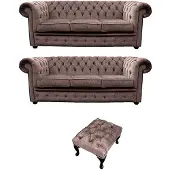 AEA Chesterfield Polster Sofa Klassische Couch Polster Garnitur Set Original