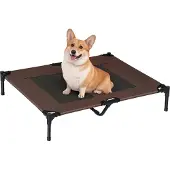 PawHut Lit pour chien marron 92 x 76 x 18cm