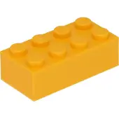 LEGO 100 briques 2x4, orange très clair